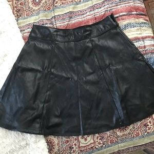 Faux leather skirts